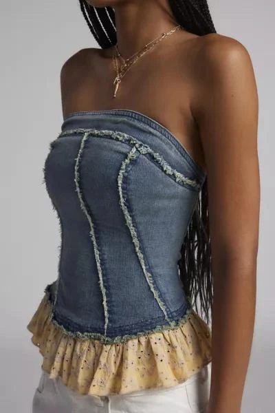 Kimchi Blue Kimchi Blue Dani Denim Tube Top 2