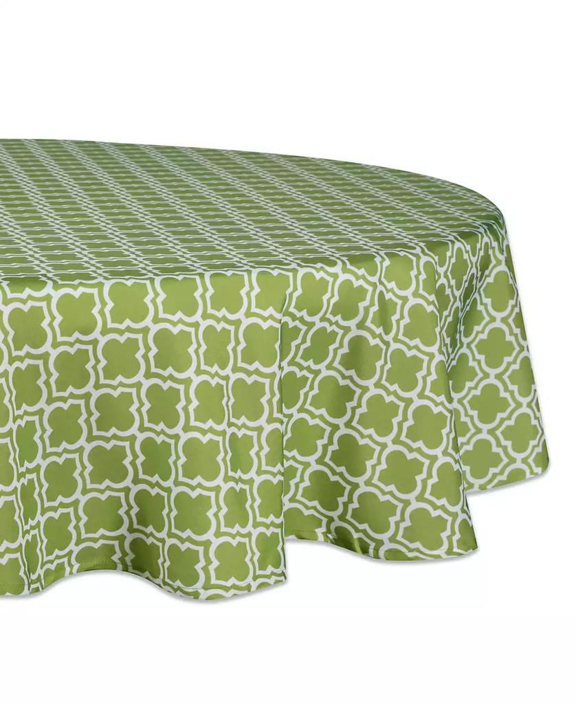 Design Imports Lattice Outdoor Tablecloth 60" Round