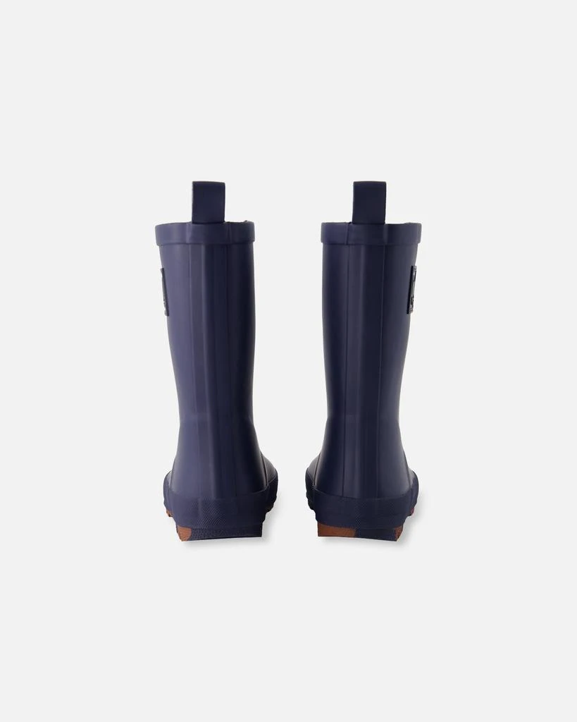 Deux par Deux Rain Boots in Natural Rubber Navy Blue 4