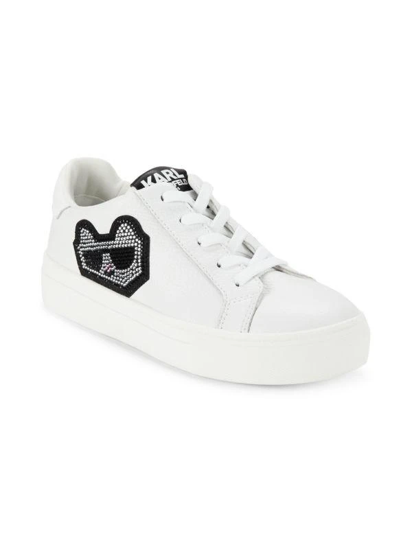 Karl Lagerfeld Paris Chivon Embellished Choupette Sneakers 2