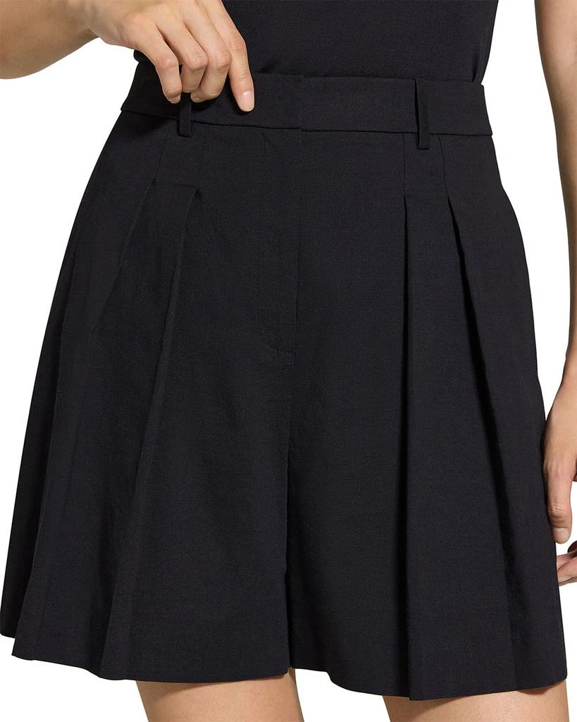 Theory Pleated Linen Shorts 5