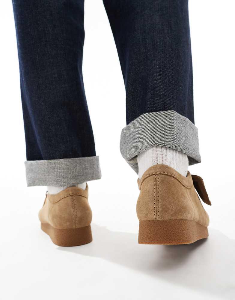 Shop Clarks Wallabee EVO in dark sand on Sale at BeyondStyle – Get