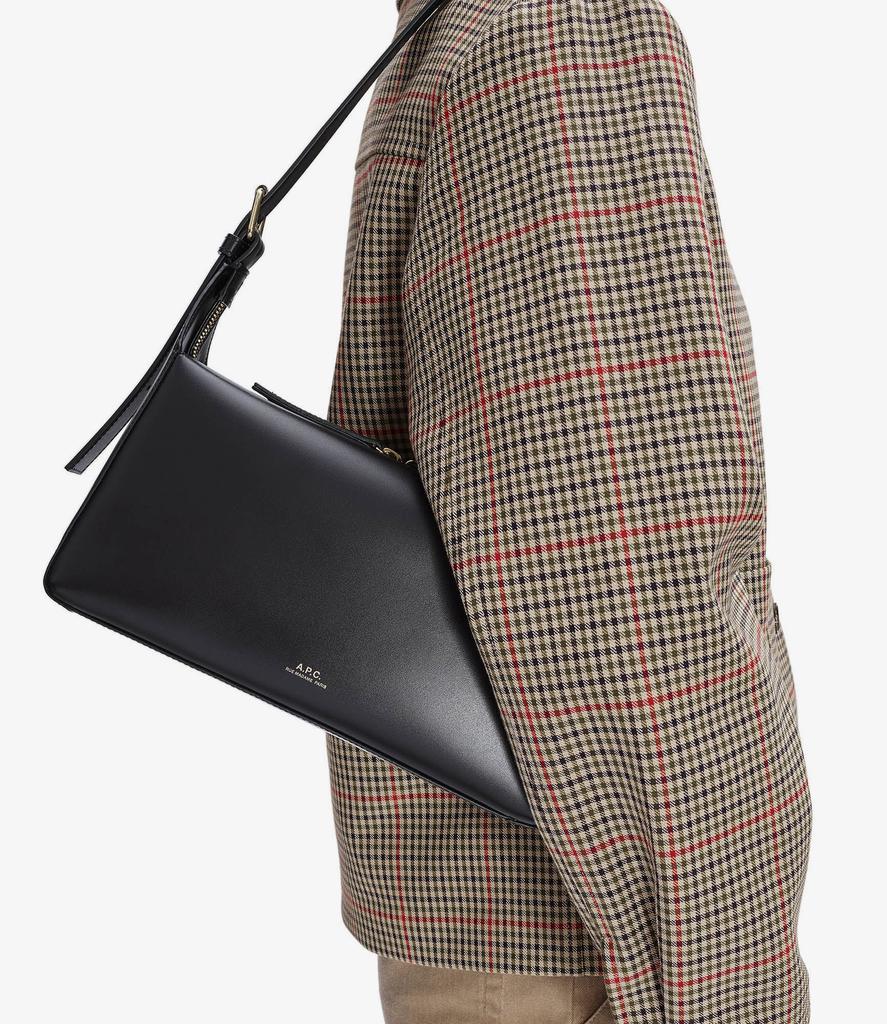 ショルダーバッグ・ポシェット A.P.C. Virginie Crossbody - Leather - Black A.P.C. Virginie Leather Shoulder Bag | Black | FARFETCH