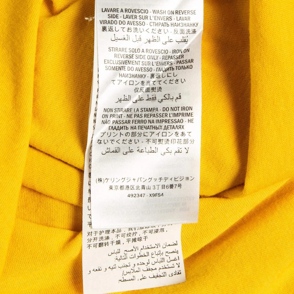 Gucci Gucci Yellow Logo Print Coco Capitan Cotton Distressed T-Shirt M 6