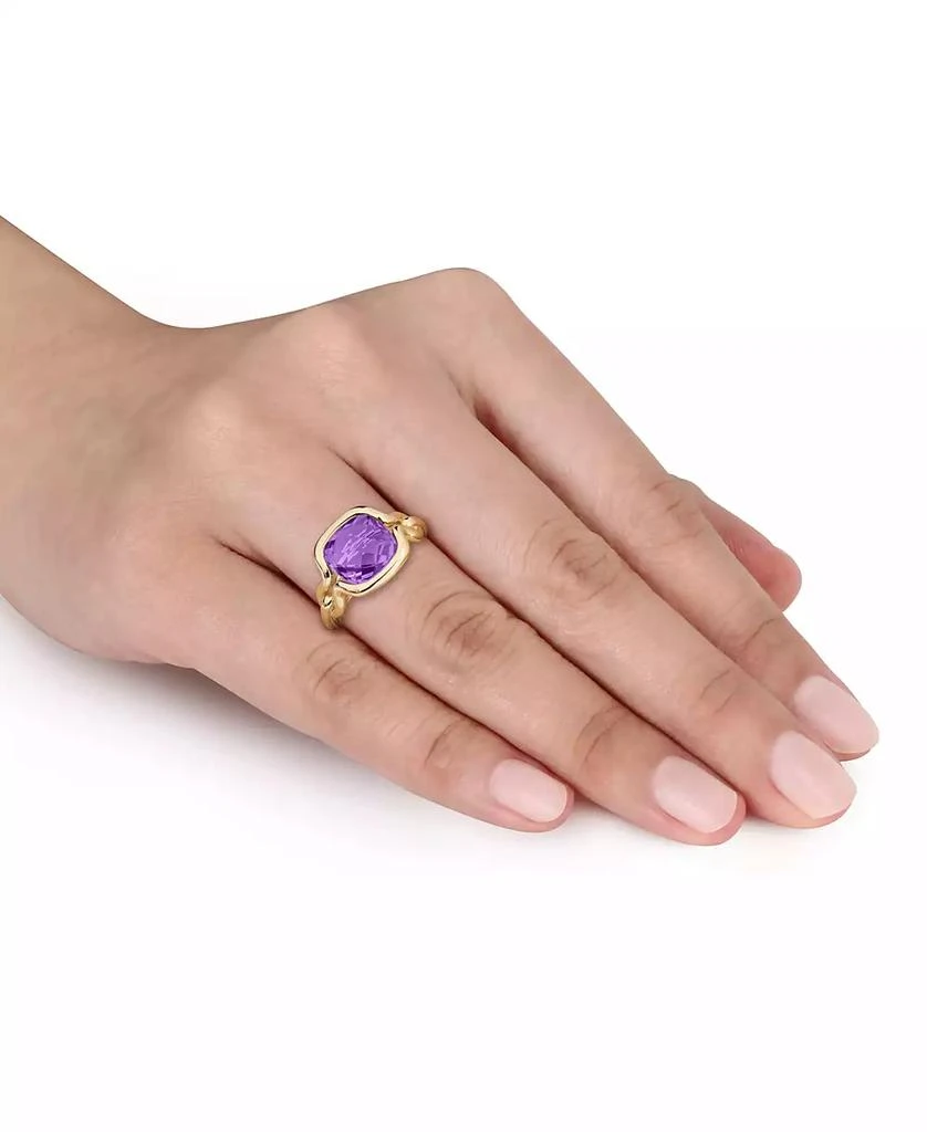 Macy
s Amethyst (4-1/2 ct. t.w.) Solitaire Ring in 18k Gold Flash Plated Sterling Silver 4