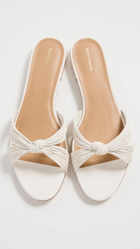 Reformation Peridot Mignon Knot Flat Sandals 4