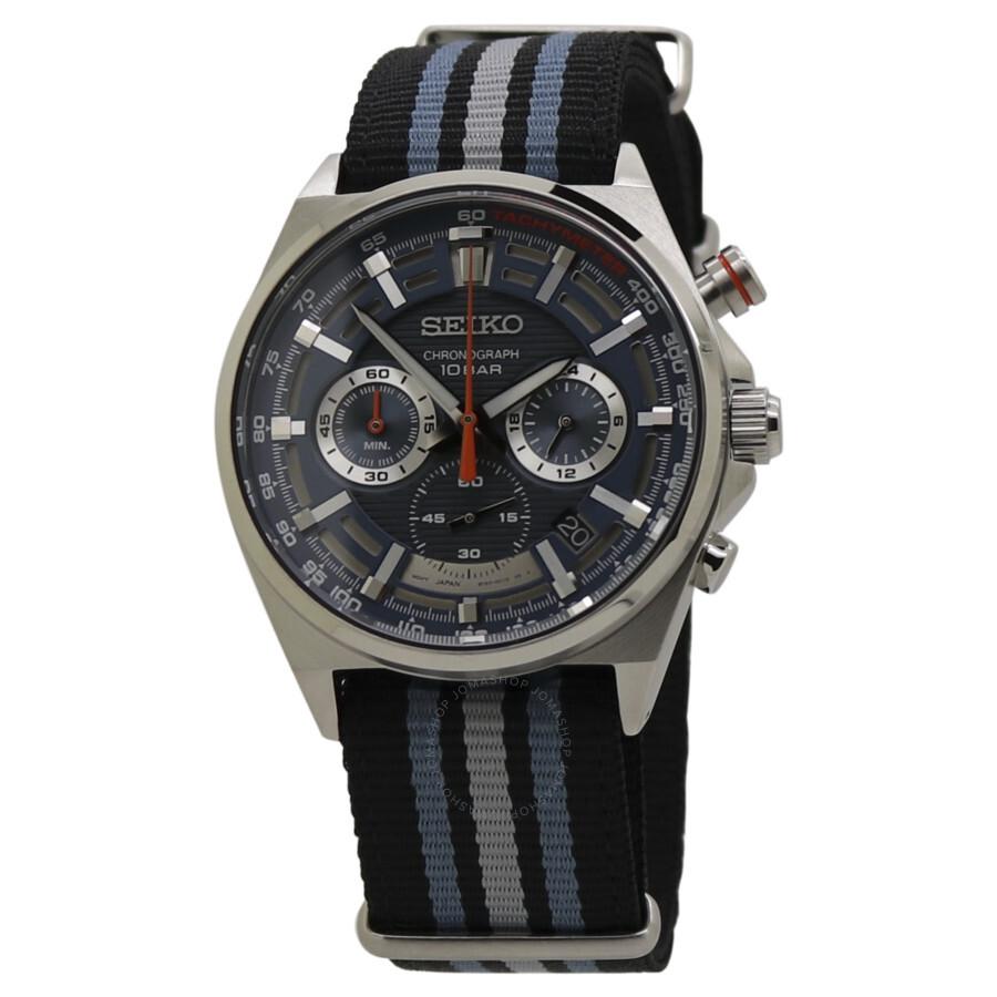 Seiko Chronograph Quartz Blue Dial Men's Watch SSB409P1