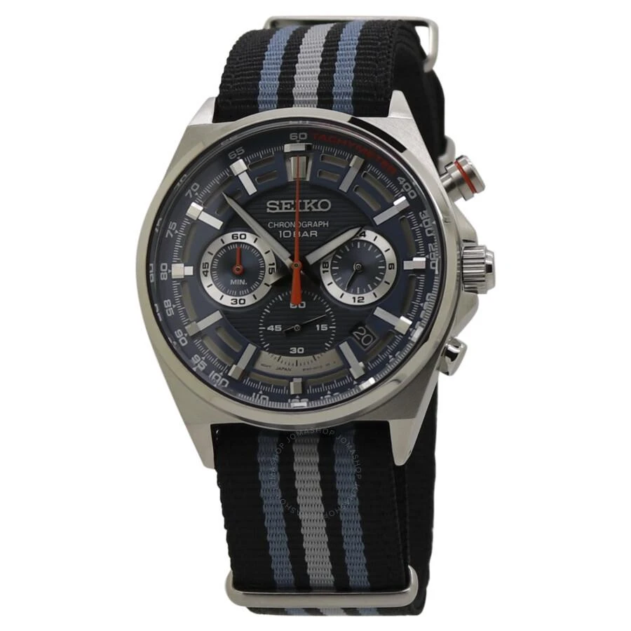 Seiko Chronograph Quartz Blue Dial Men's Watch SSB409P1 1