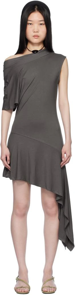 BELLE Gray Plume Minidress 1