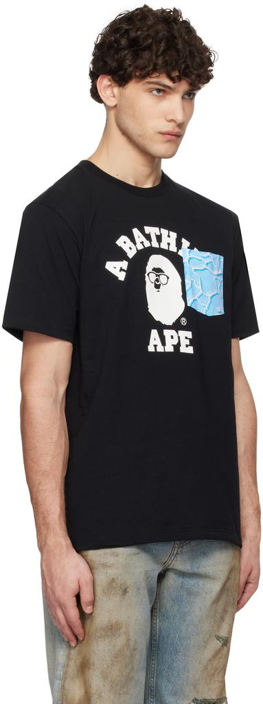 Bape Black ABC Sea Surface Camo Pocket T-shirt