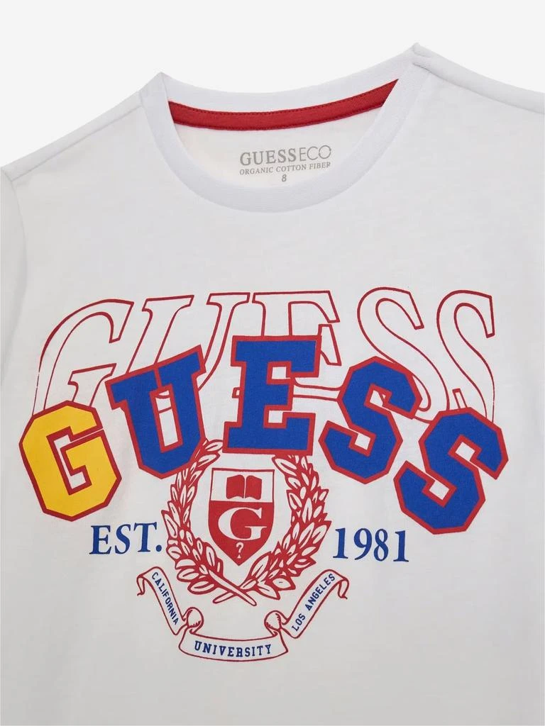 GUESS Boys Logo T-Shirt in White 4