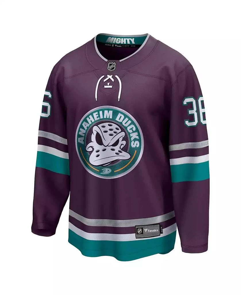 Fanatics Men's John Gibson Purple Anaheim Ducks 30th Anniversary Premier Breakaway Jersey 3