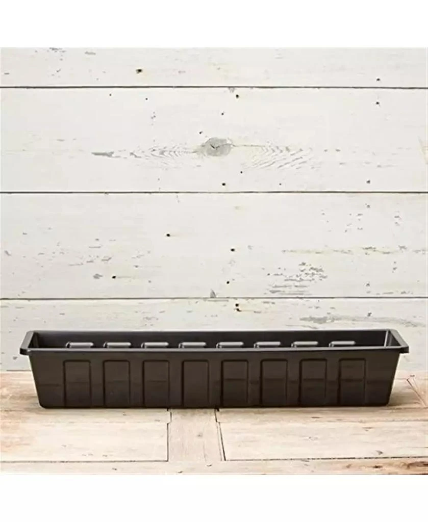 Novelty Manufacturing Polypropylene Flower Box Planter/Liner, Black, 30" L 2