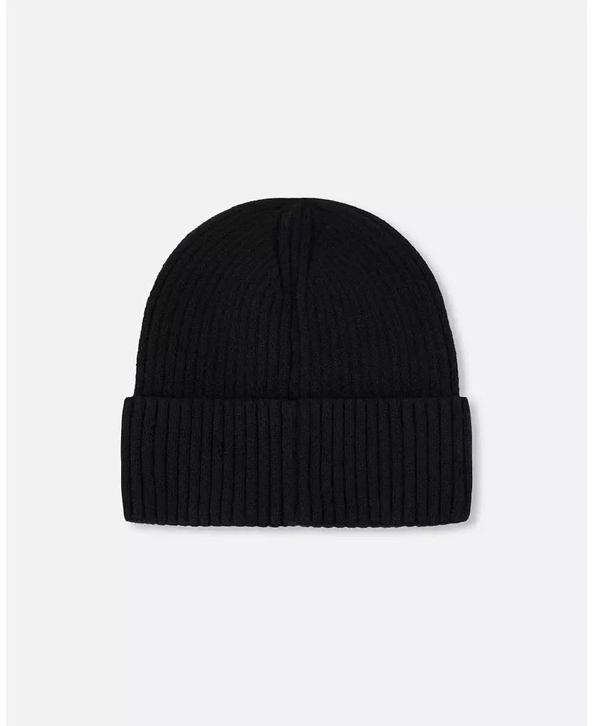 Deux par Deux Kids Unisex Knit Hat Black - Toddler|Child 3