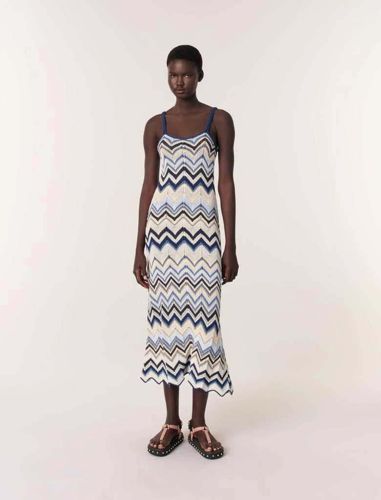 Maje Maje Woman's viscose Crochet-knit maxi dress for Spring/Summer 1