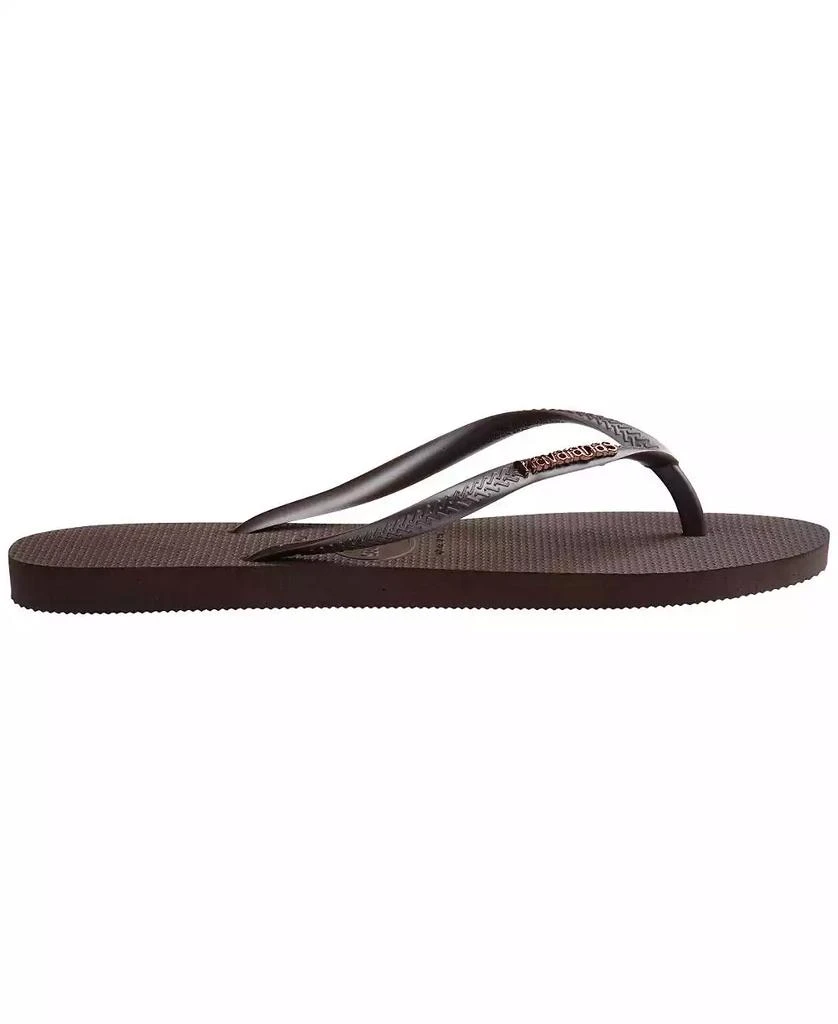 Havaianas Women's Slim Logo Metallic Round Toe Sandals 2