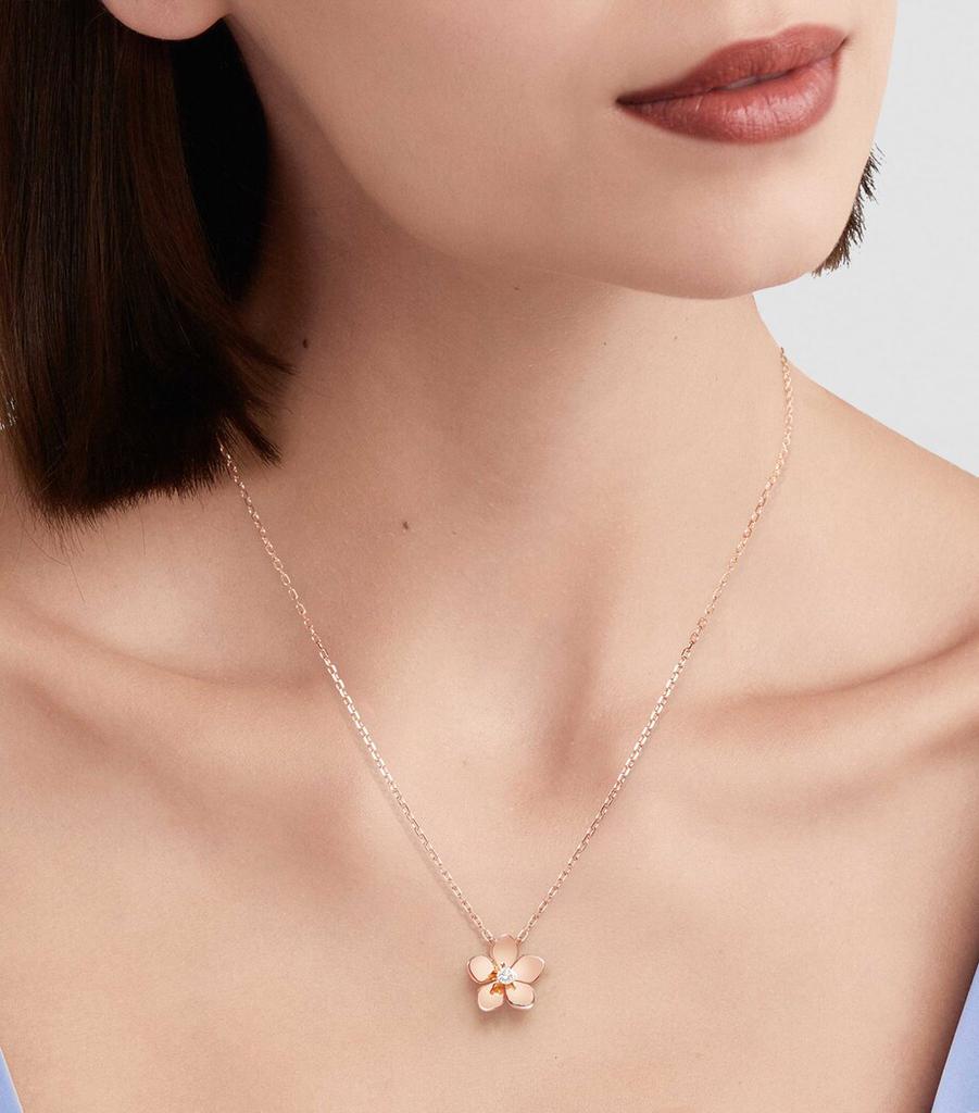 Graff Yellow Gold and Diamond Mini Wild Flower Pendant Necklace
