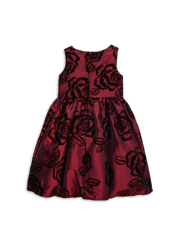 Pippa & Julie Little Girl's Flocked Floral Dress 2