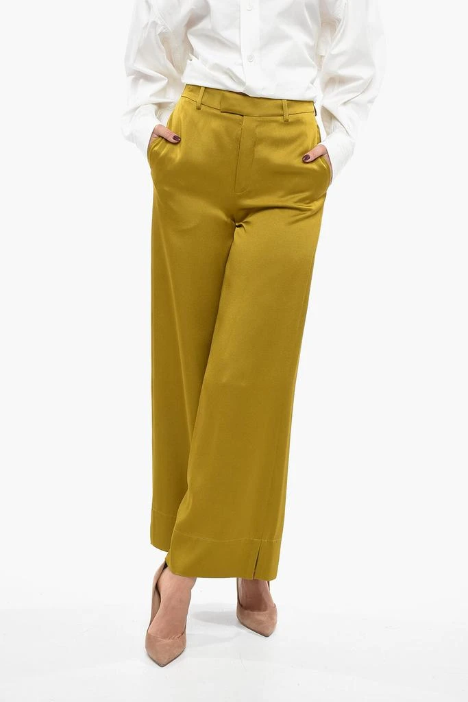 Yves Saint Laurent Satin Palazzo Pants with Belt Loops 1