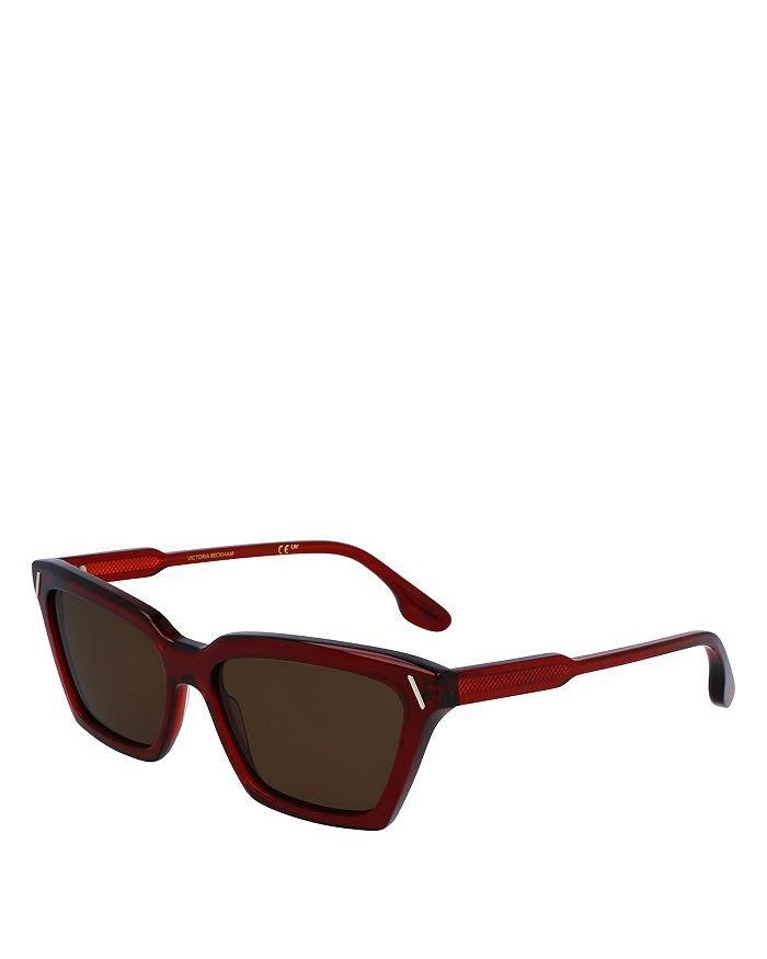 Victoria Beckham Sunglasses Rectangle Full Rim, Metallic 