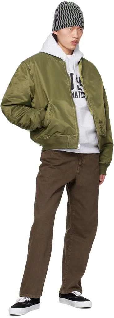 STUSSY Khaki Built Reversible Bomber Jacket 5