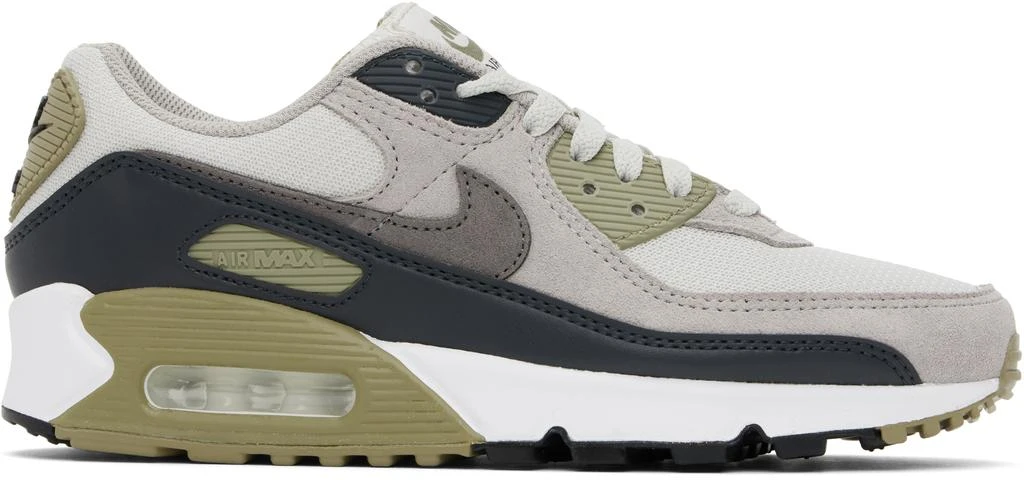 NIKE Gray & Khaki Air Max 90 Sneakers 1