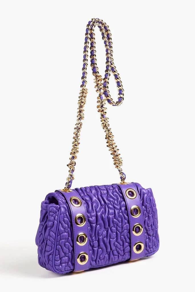 Moschino Destroyed Chain buckle-embellished quilted leather cross-body bag 3