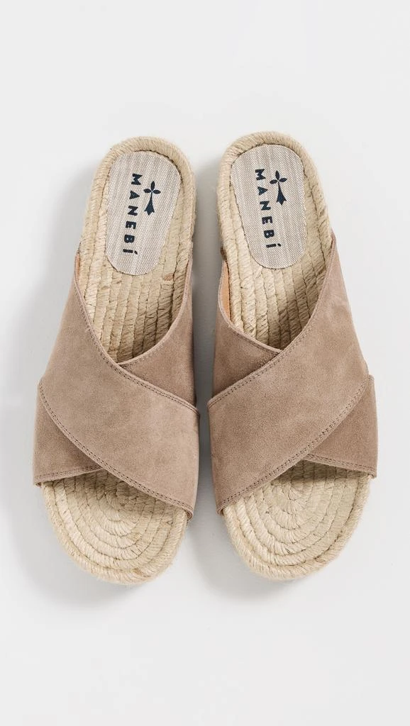 Manebi Crossed Band Espadrille Sandals 3