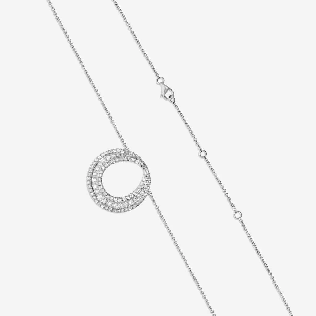 Mémoire Mémoire 18K White Gold Diamond Infinity Circle Necklace MFDC103N-0160T8W 3