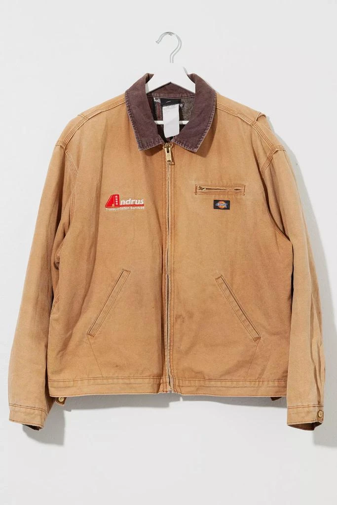 DICKIES Vintage Y2K Distressed Dickies Brown Canvas Work Jacket 1