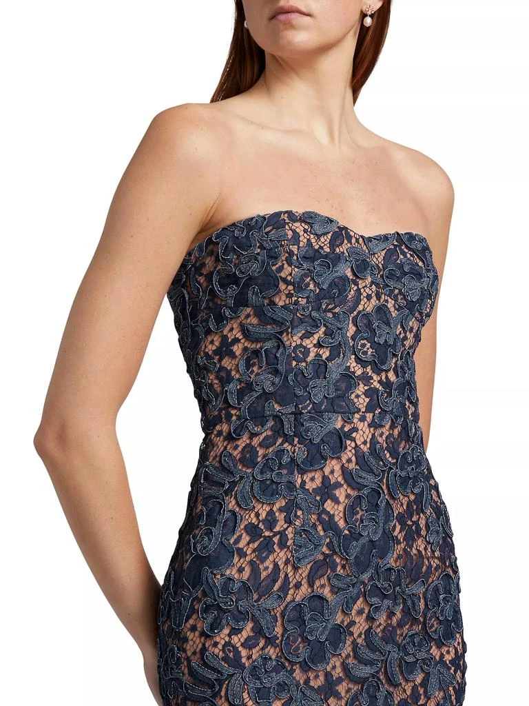 Michael Kors Strapless Lace Sheath Cocktail Dress 6