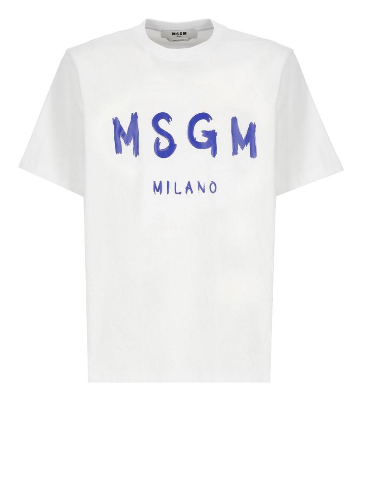 MSGM Logo Printed Crewneck T-shirt