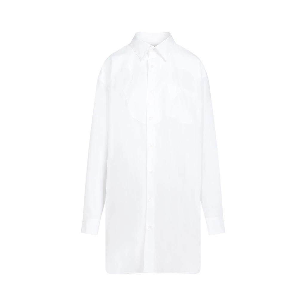 MAISON MARGIELA WHITE POPLIN SHIRT MINI DRESS 1