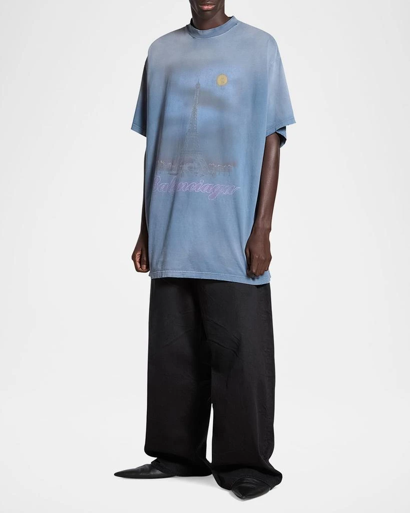 Balenciaga Men's Oversized Paris T-Shirt 2