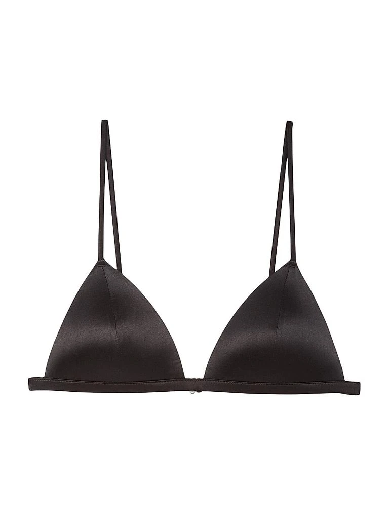 Fleur du Mal Silk-Blend Wireless Triangle Bra 1