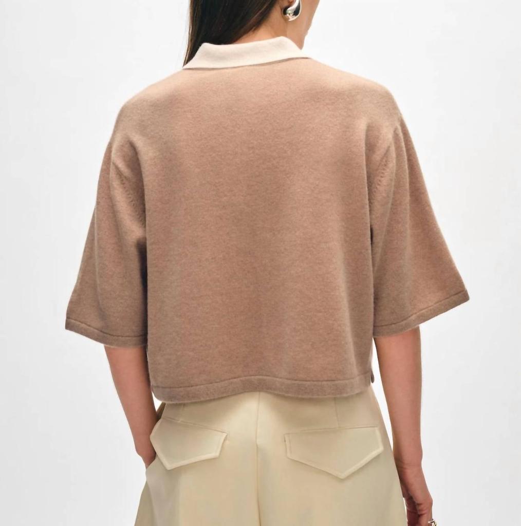 White + Warren White + Warren - Cashmere Cropped Polo Shirt