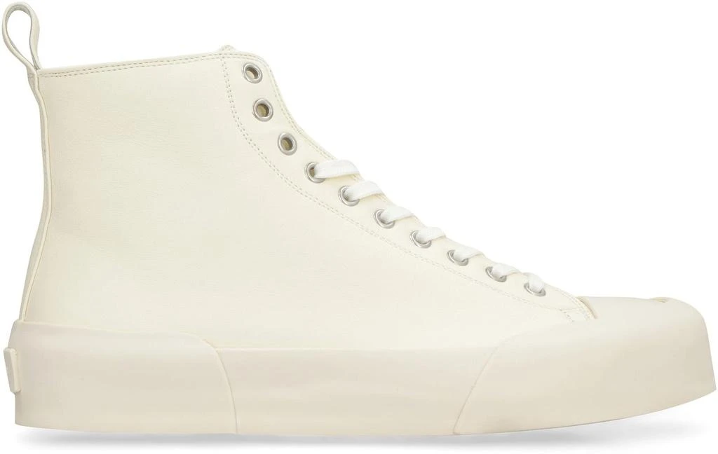 Jil Sander Jil Sander Leather High-Top Sneakers 2