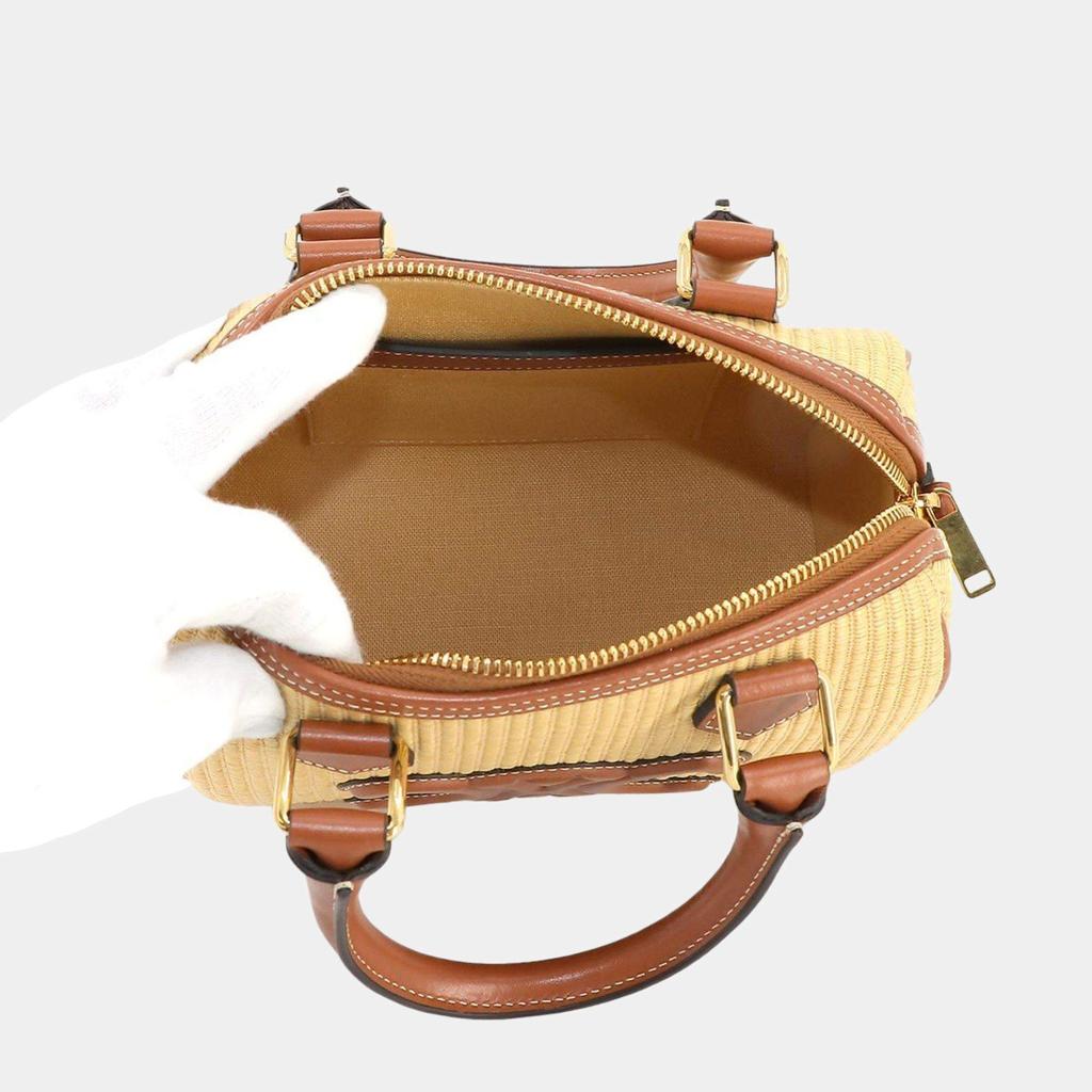 アウトレット【CELINE】SMALL BOSTON CUIR RAFIA 113772FNE SMALL BOSTON IN Triomphe Canvas and calfskin - TAN | CELINE