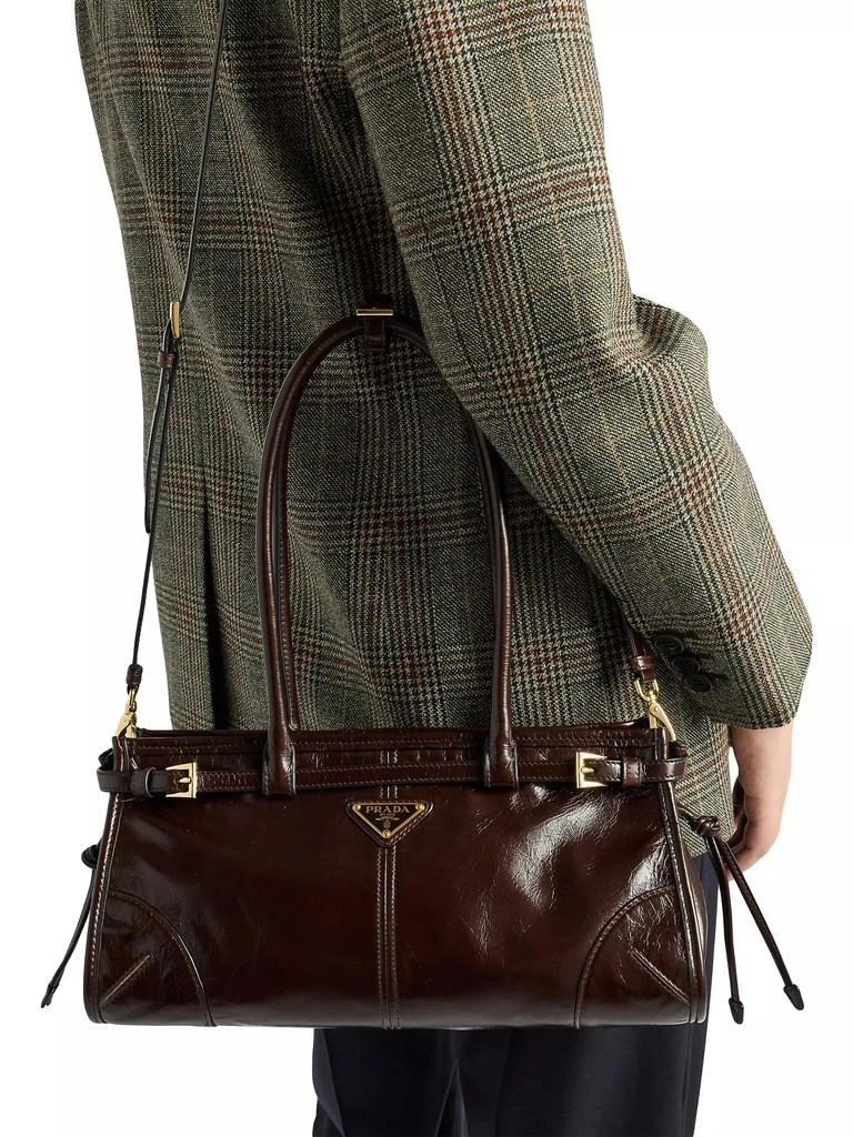 Prada Bonnie Medium Leather Top Handbag 9