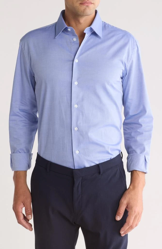 Armani Collezioni Solid Cotton Twill Dress Shirt 1