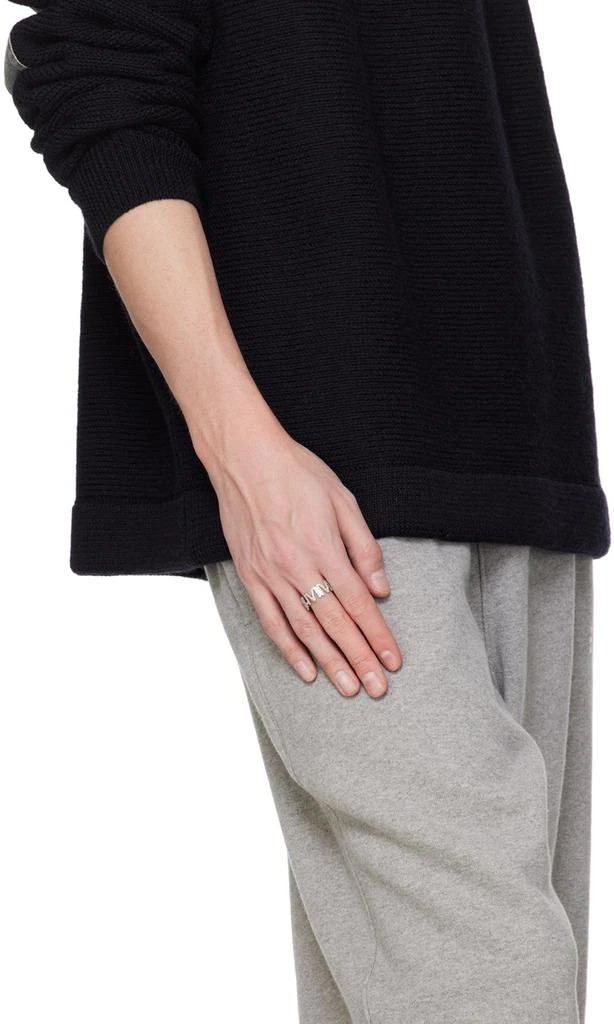 MM6 Silver Letter Ring 2
