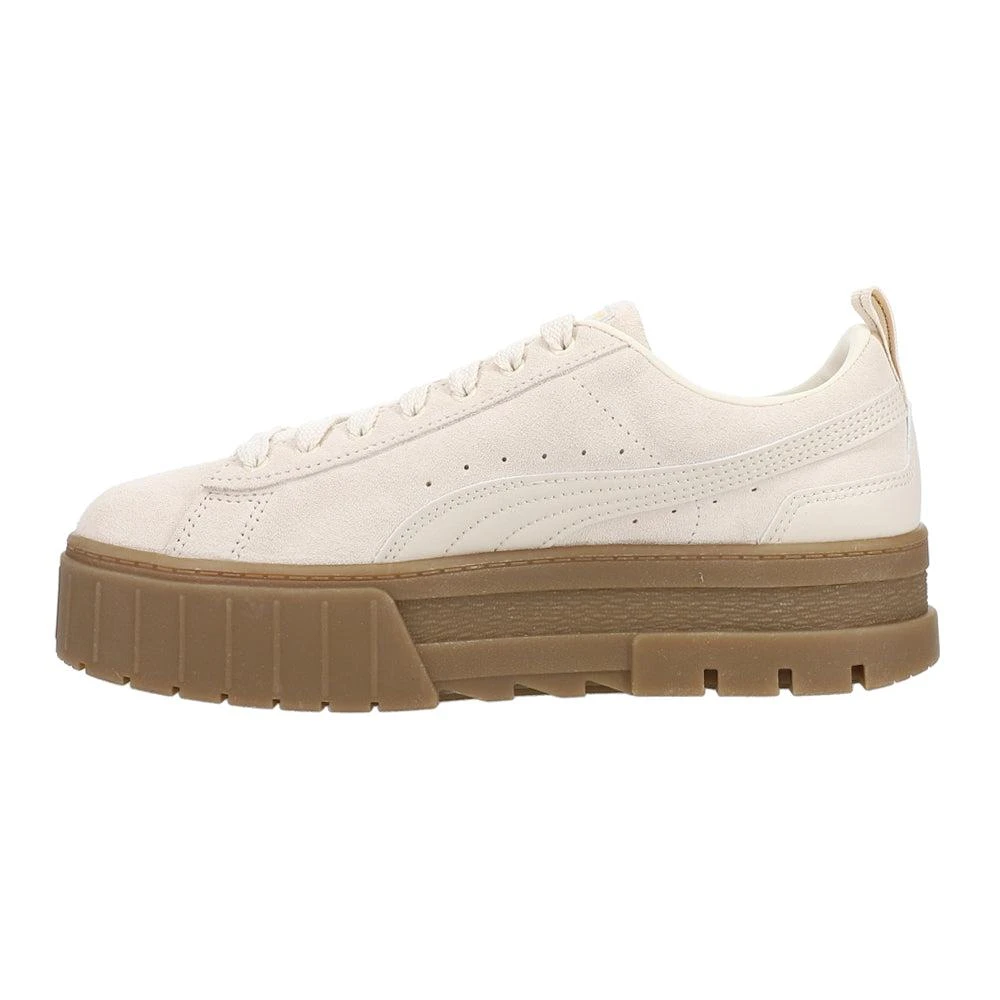 Puma Mayze Brushed Tan Lace Up Sneakers 3