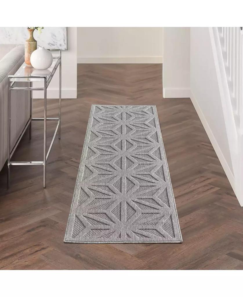 Nourison Cozumel CZM01 Silver 5'3" x 7'3" Outdoor Area Rug