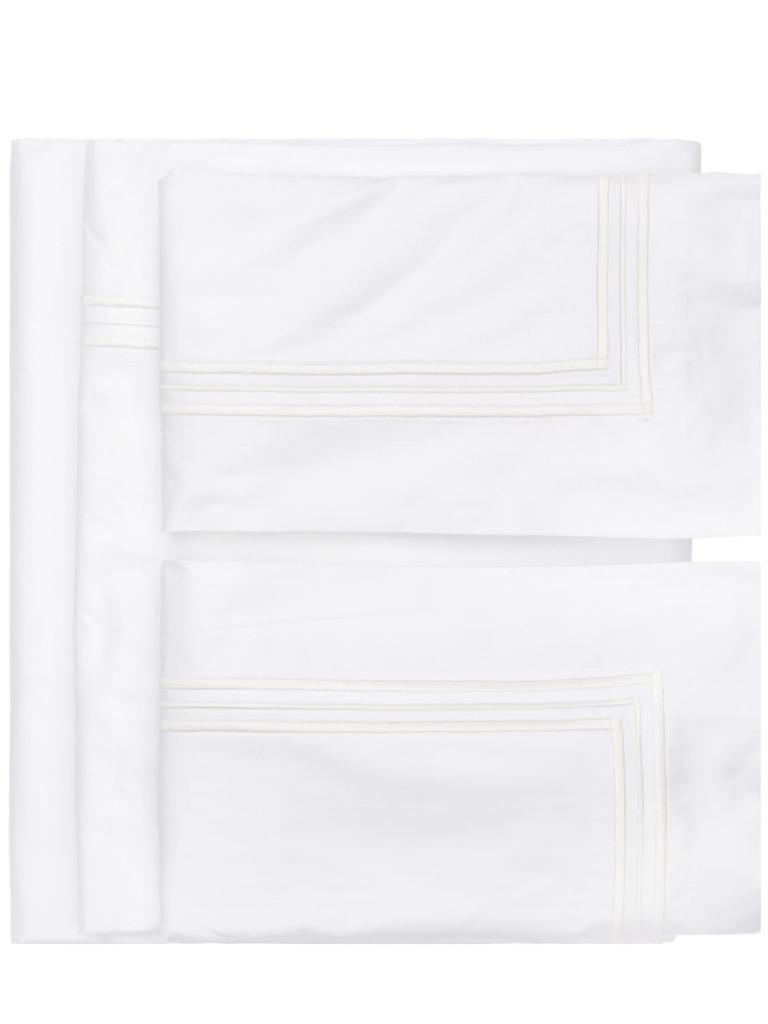 Frette Embroidery Triplo Pop Flat Bedding Set