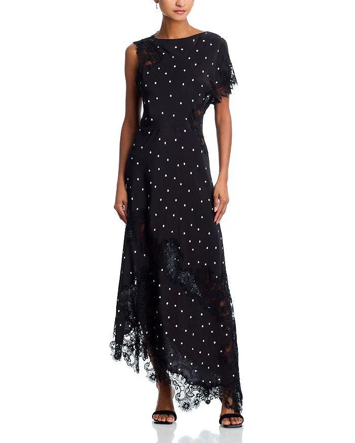 A.L.C. Alessia Lace-Trim Satin Maxi Dress - Dresses & Skirts - Free  Shipping - BeyondStyle
