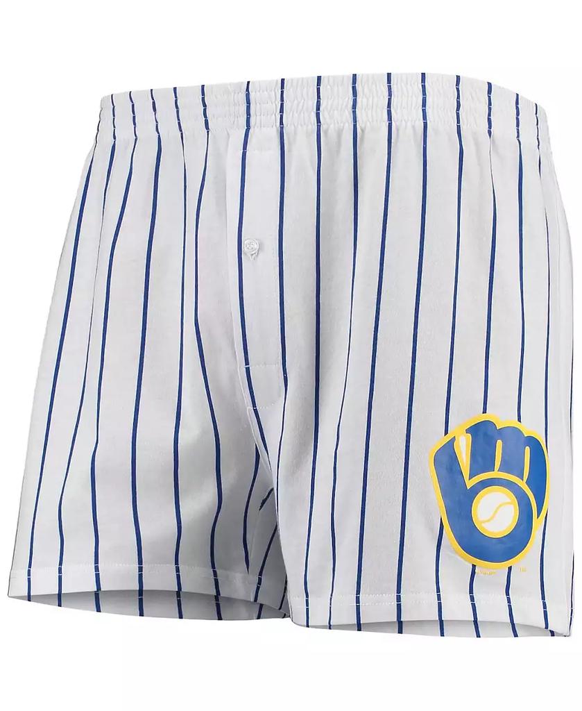 Concepts Sport Men's White Milwaukee Brewers Vigor Boxer Shorts