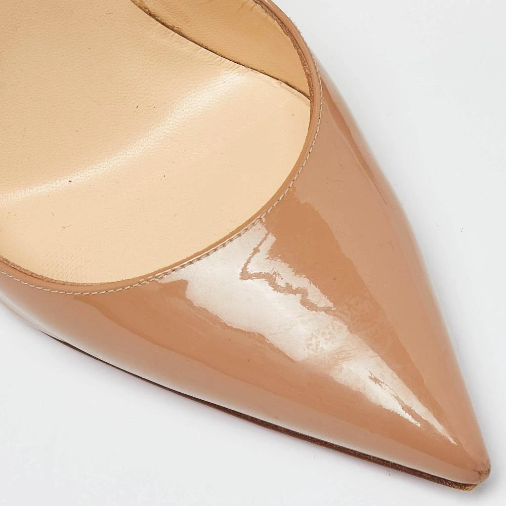 Christian Louboutin Christian Louboutin Beige Patent Leather Pigalle Pointed Toe Pumps Size 36 7