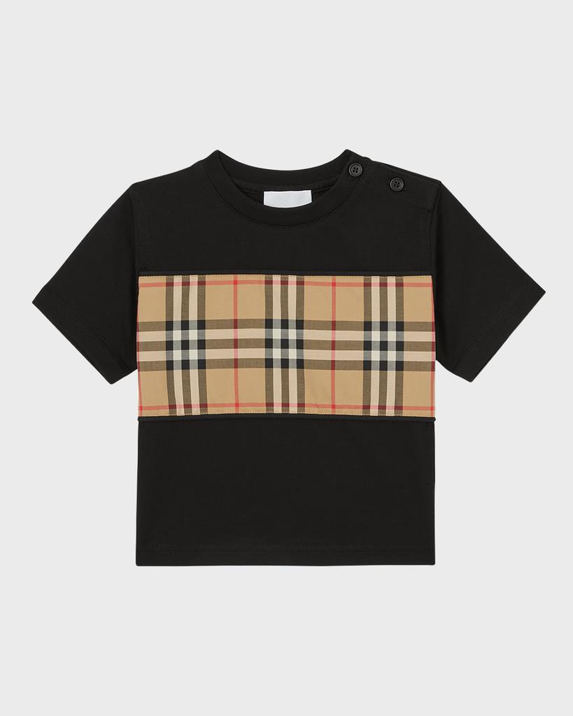 Burberry Kid's Cedar Vintage Check-Print T-Shirt, Size 6M-2
