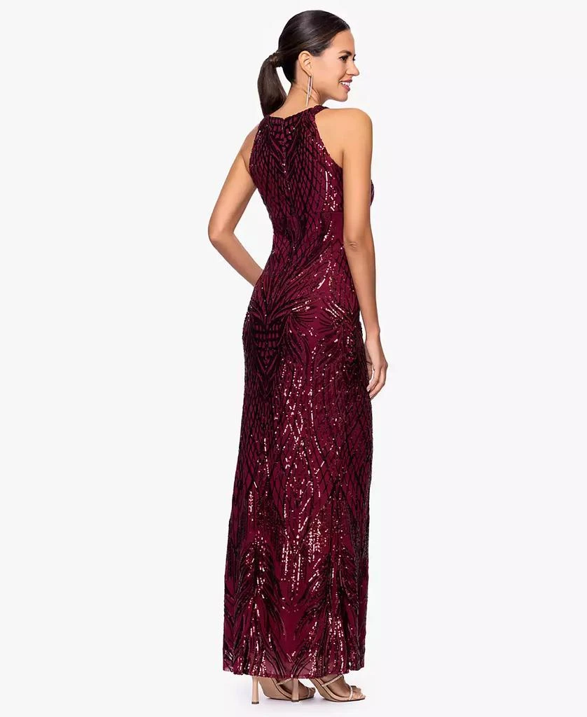 halter neck glitter dress Women's Deli A-line Halter Neck Sequin Mini Dress S/M/L Black/Grey MEAN BLVD Black/Grey / L main image 0