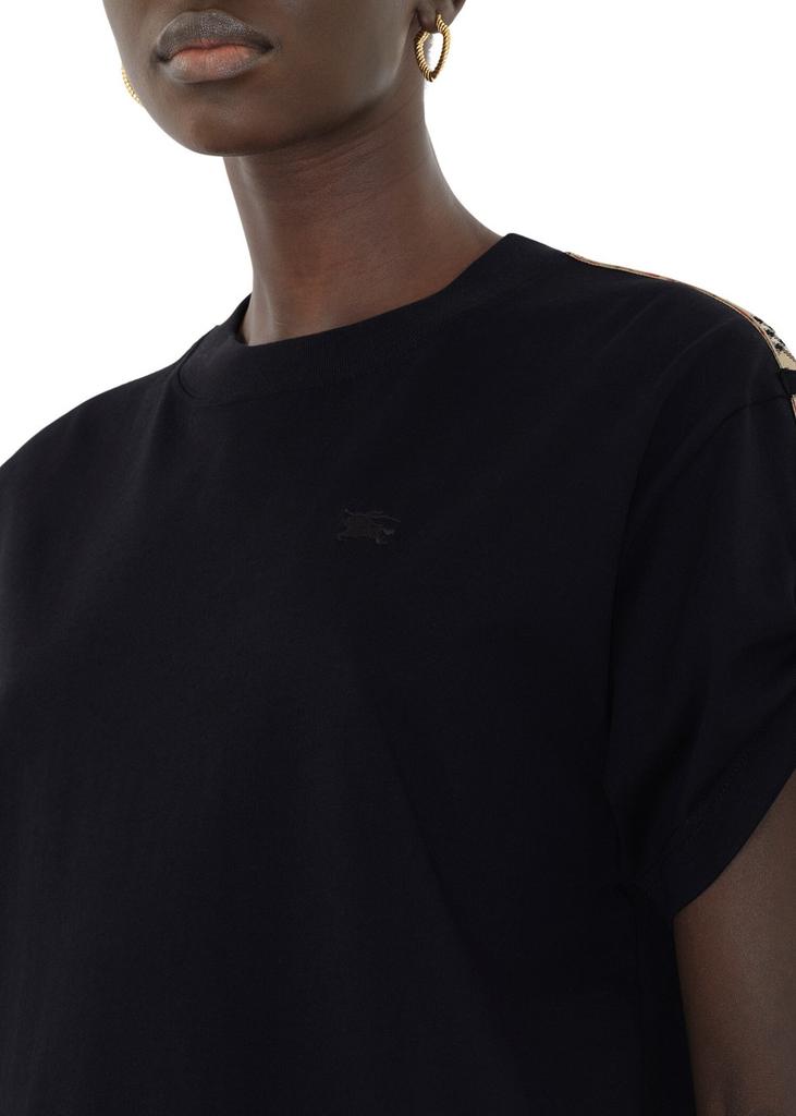 Burberry Check trim cotton t-shirt dress - BeyondStyle